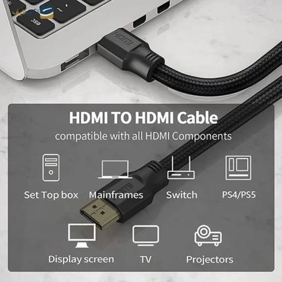 Porodo 8K HDMI to HDMI Cable (2 m) - Black